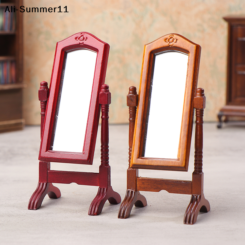 Home Bargains - 【Wq0】1/12 Dollhouse Dressing Mirror Vertical Mirror