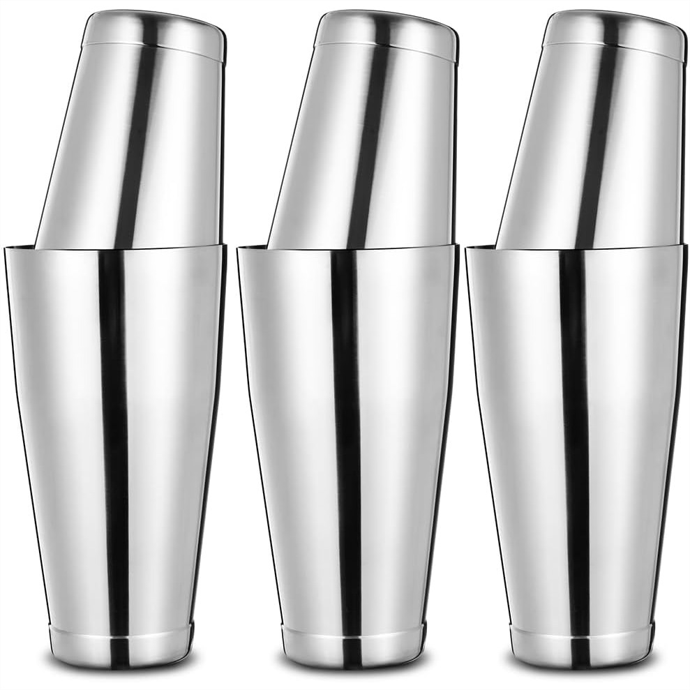 Boston Shaker Set - Professional Cocktail Shaker Set 6Pcs Weighted