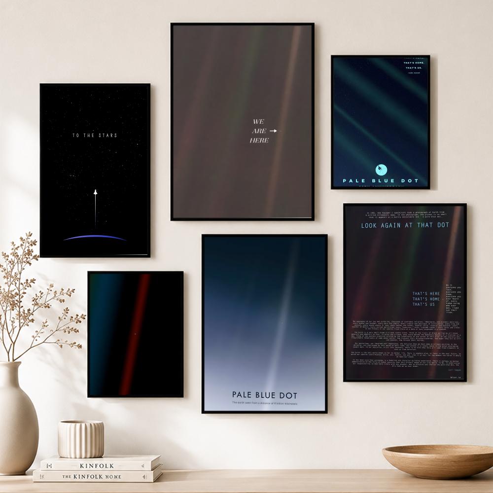 Home Bar And Theater - Cosmic Pale Blue Dot Poster Paper