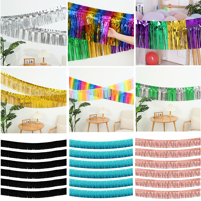 Home Bargains - 30x300CM Foil Fringe Garland Streamers Banner