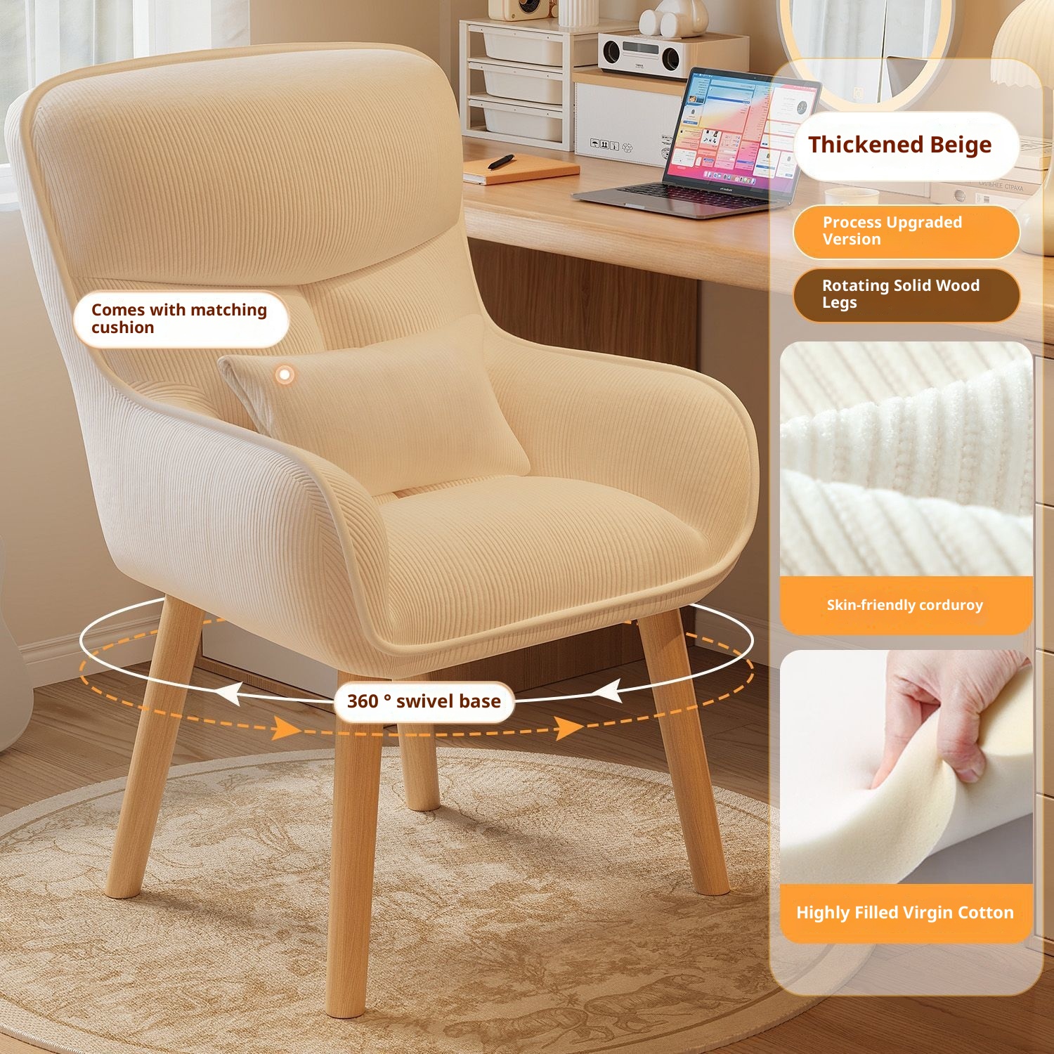 Bedroom chair, backrest makeup - Home Bargains recension och pris