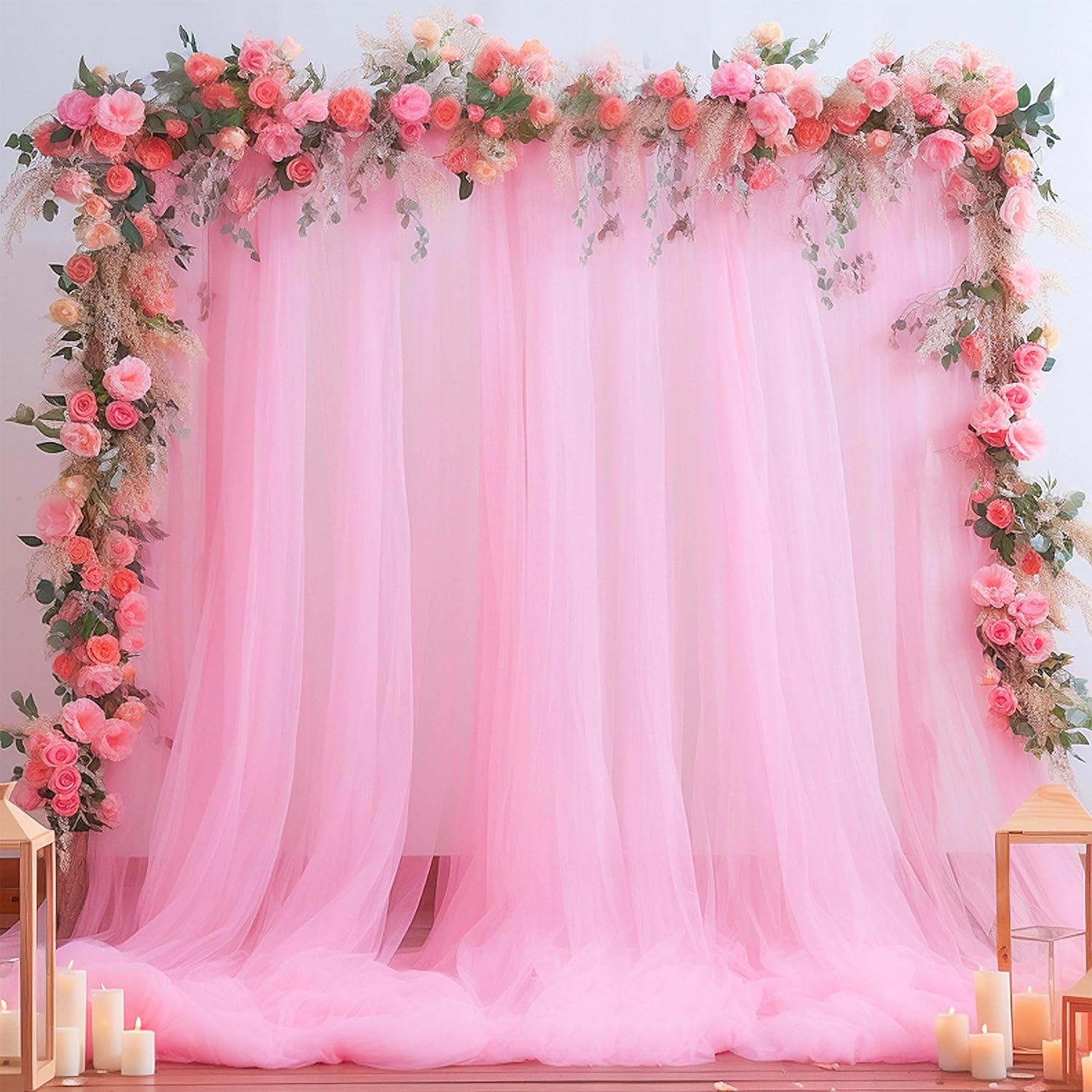 Pink Tulle Backdrop Curtain fo - Home Bargains recension och pris