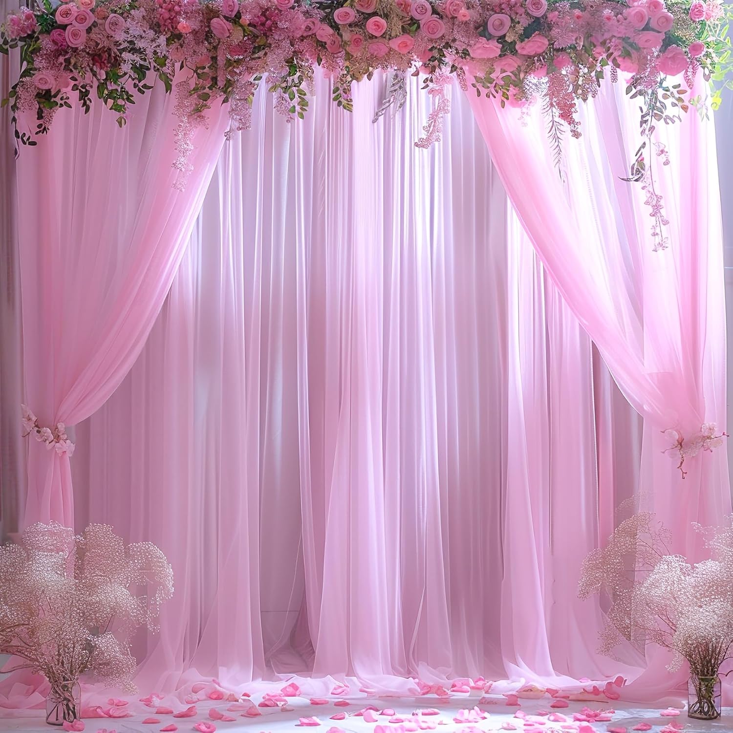 Pink Tulle Backdrop Curtain fo - Home Bargains recension och pris
