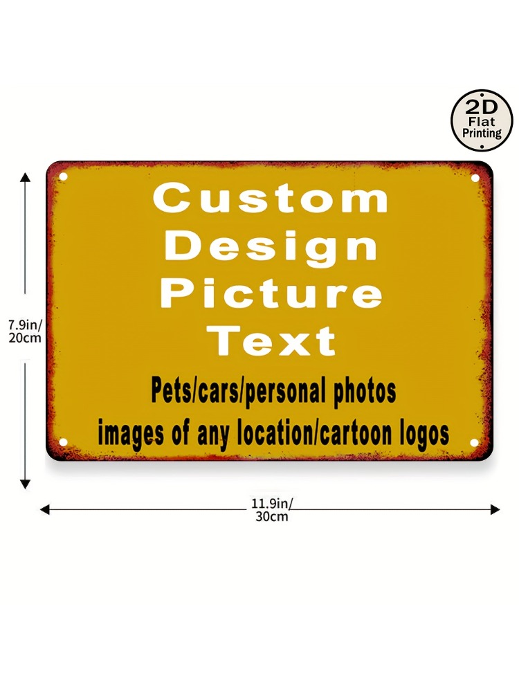 1PC Custom Photo Text 2D Iron  - Home Bar Signs recension och pris