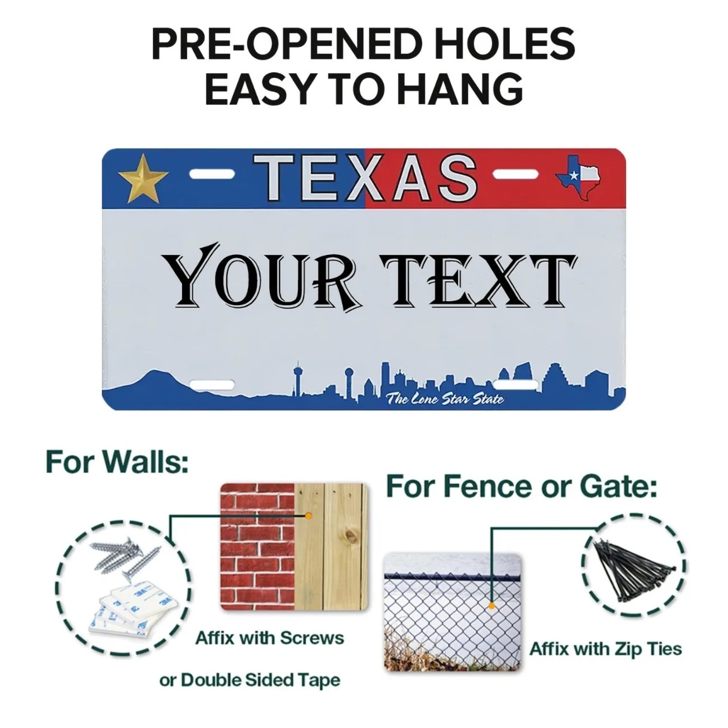 Customizable Retro Texas Alumi - Home Bar Signs recension och pris