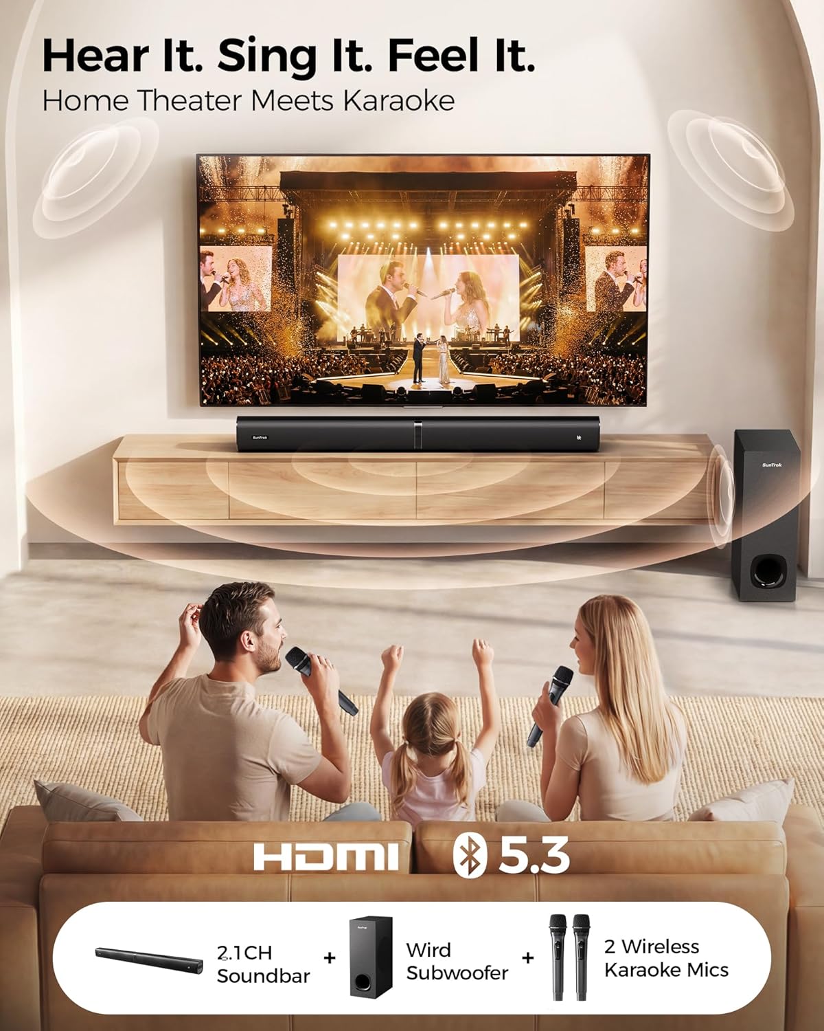 Soundbar with Subwoofer for TV - Home Bar And Theater recension och pris