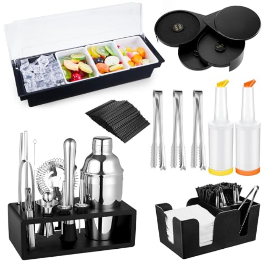 23 Pcs Bartender Supplies Kit  - Garnish Tray Set recension och pris