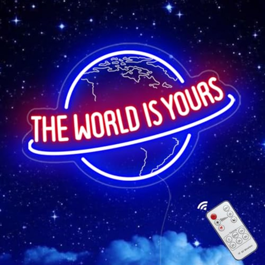 The World Is Yours Neon Sign,  - Home Bar Signs recension och pris
