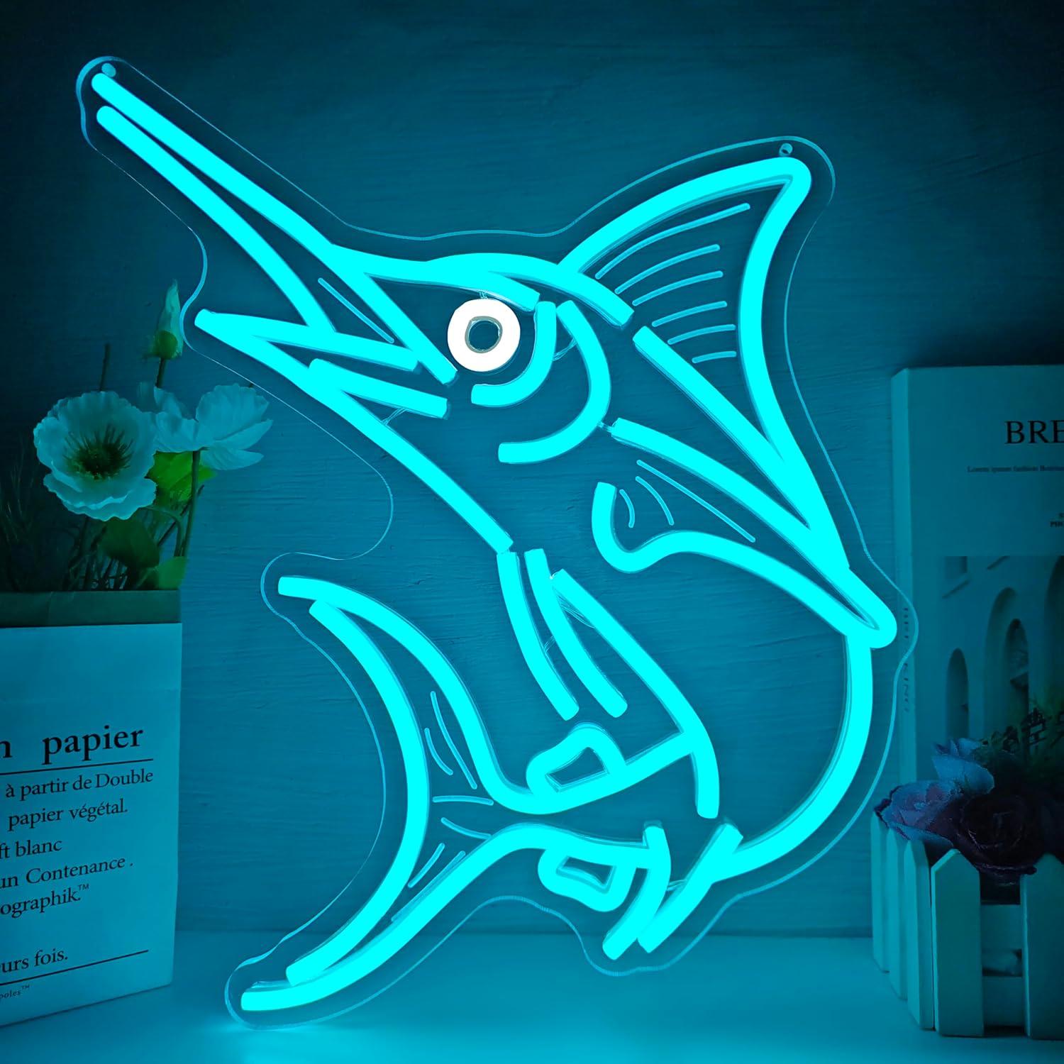 Marlin Fish Neon Sign Deep Sea - Home Bar Signs recension och pris