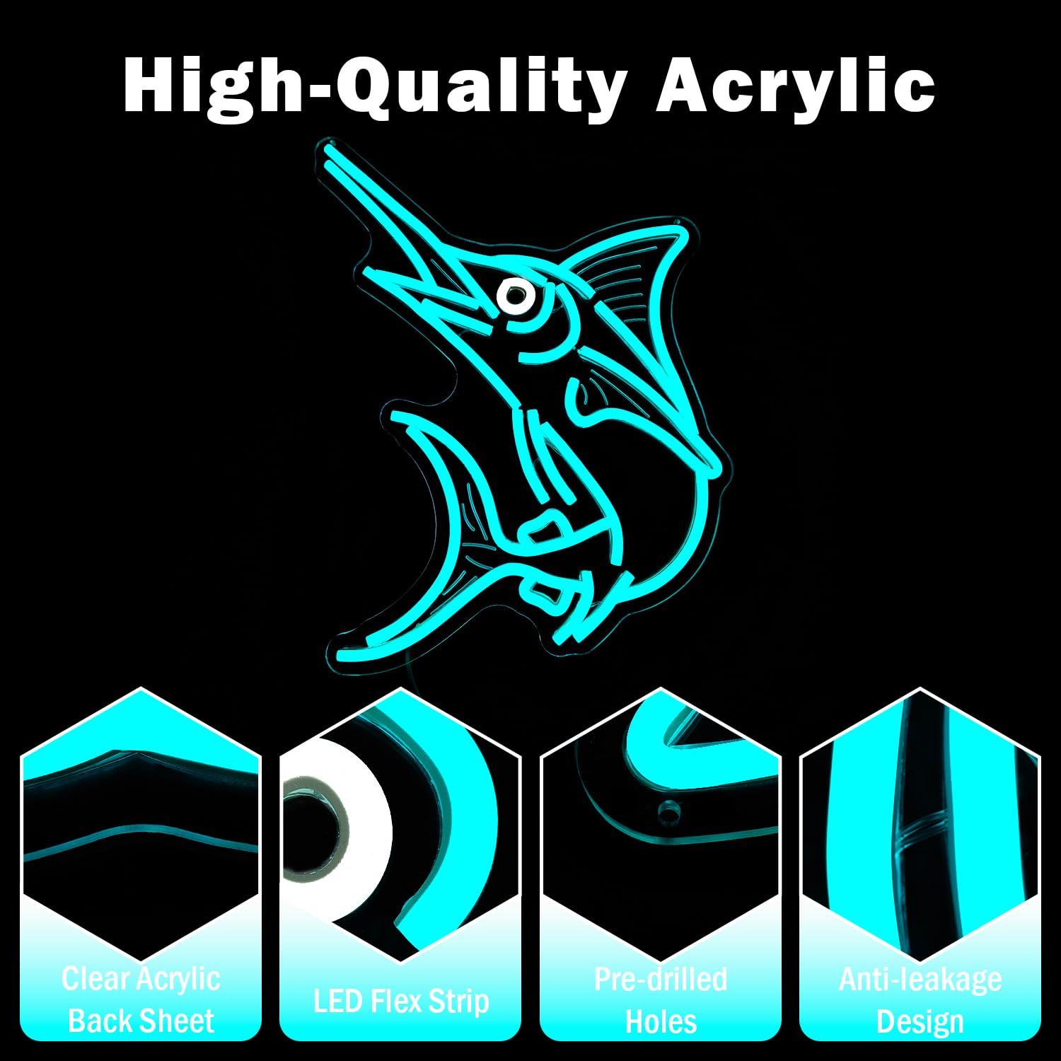 Marlin Fish Neon Sign Deep Sea - Home Bar Signs recension och pris