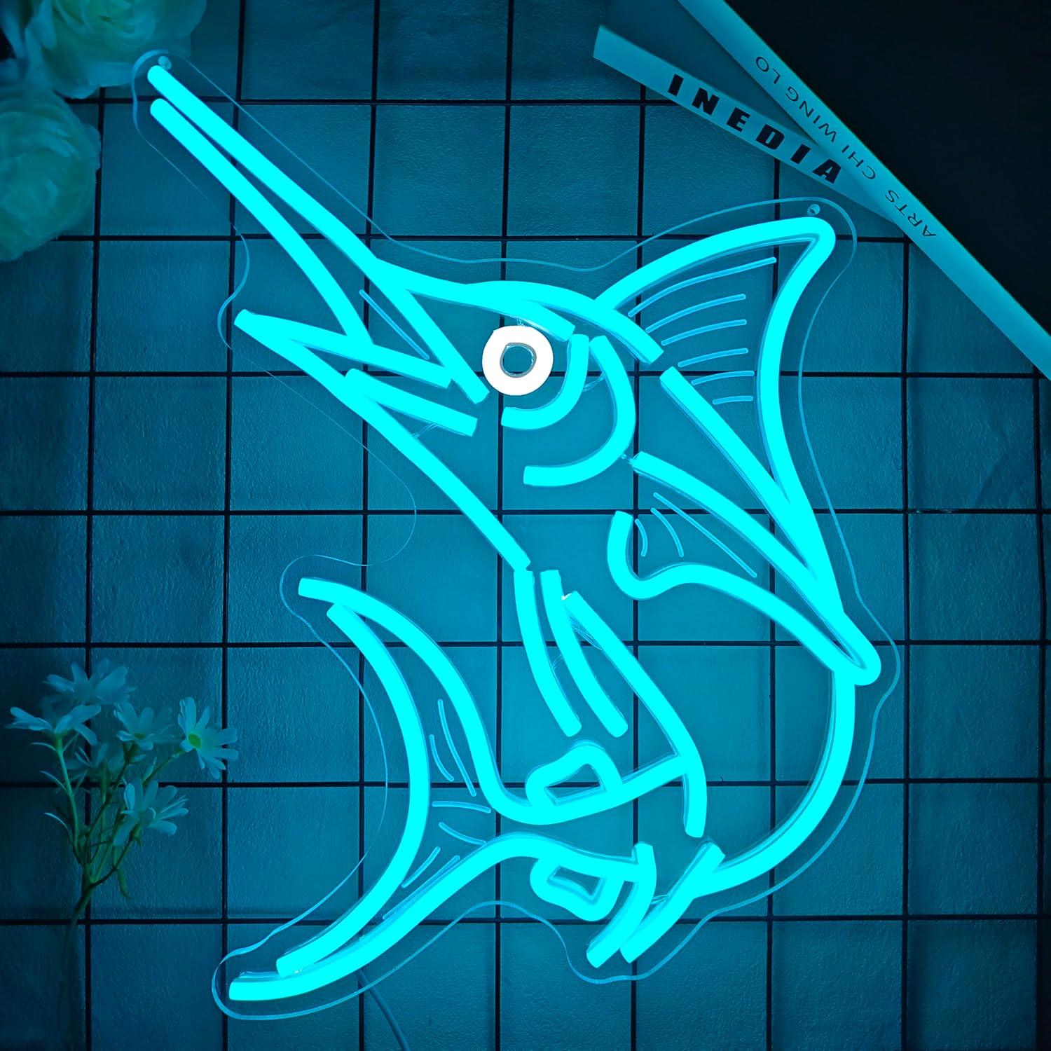 Marlin Fish Neon Sign Deep Sea - Home Bar Signs recension och pris
