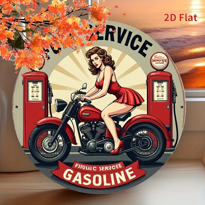 Round Metal Tin Sign Wall Deco - Home Bar Accessories recension och pris