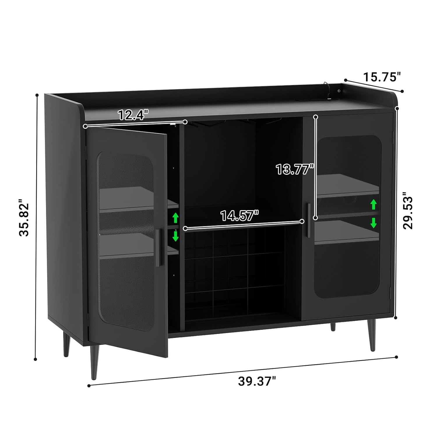 Liquor Cabinet Bar with Power  - Home Bar And Cabinet recension och pris