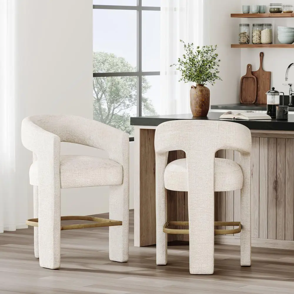 Gwen Natural Upholstered Count - Home Bar Seating recension och pris