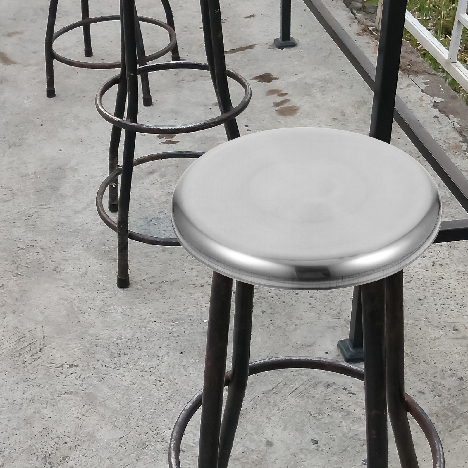 Round Stainless Steel Seat Rep - Home Bar Seating recension och pris
