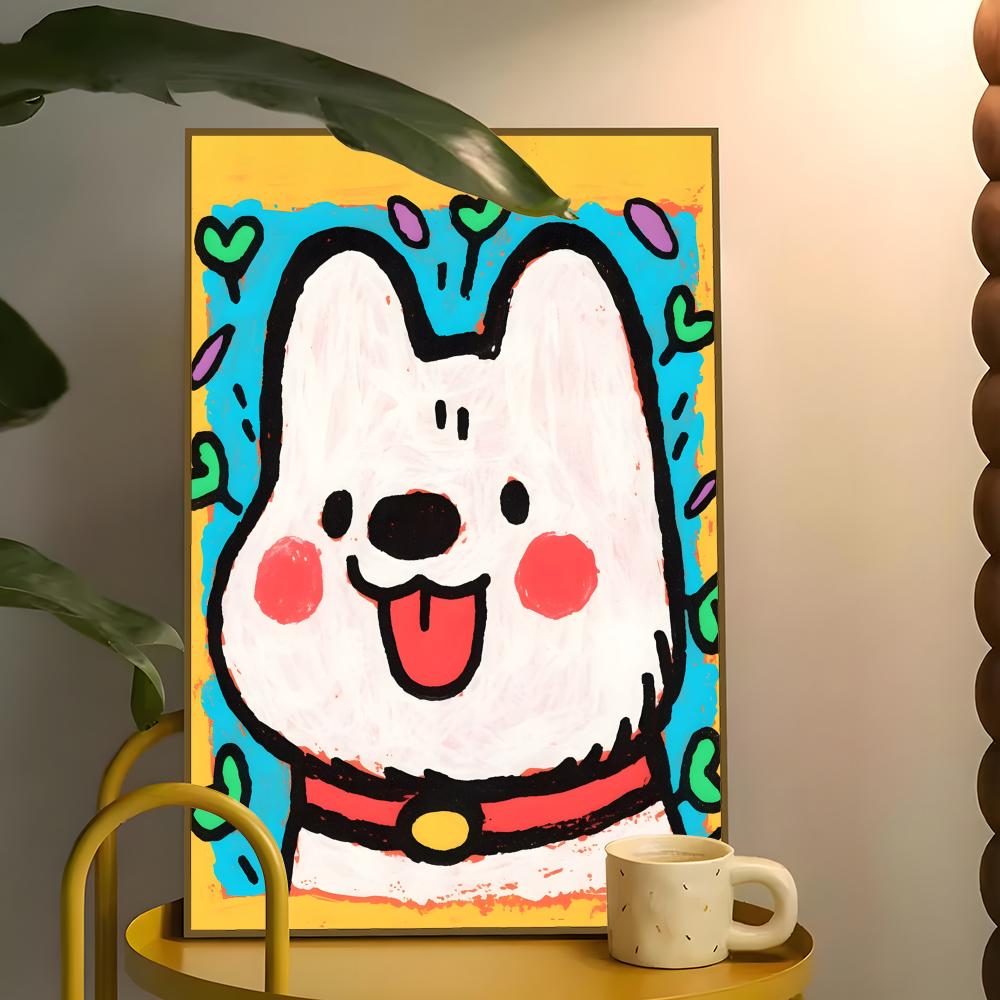 Lovely Colorful Dog Poster Pap - Home Bar And Theater recension och pris