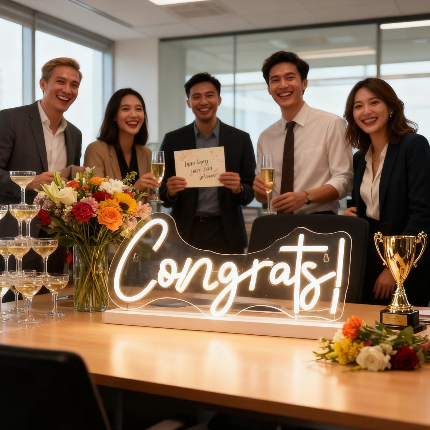 Congrats Neon Sign LED Word Li - Home Bar Word recension och pris