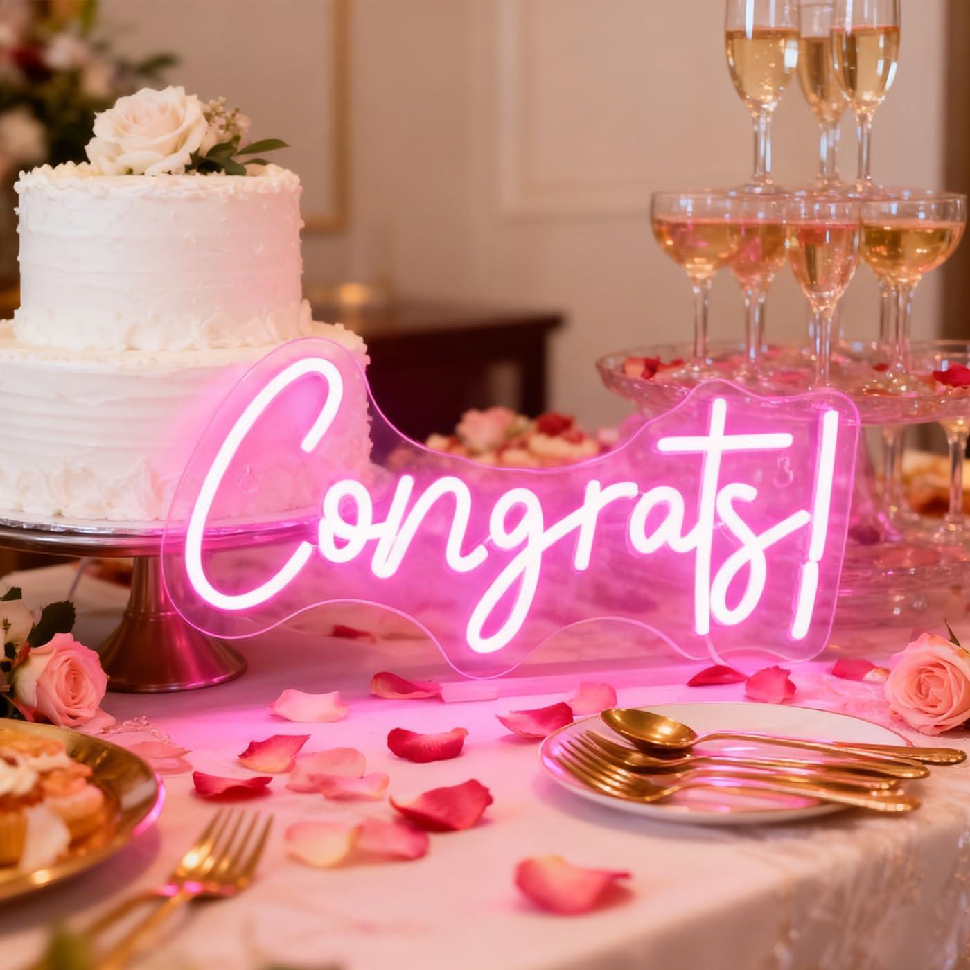 Congrats Neon Sign LED Word Li - Home Bar Word recension och pris