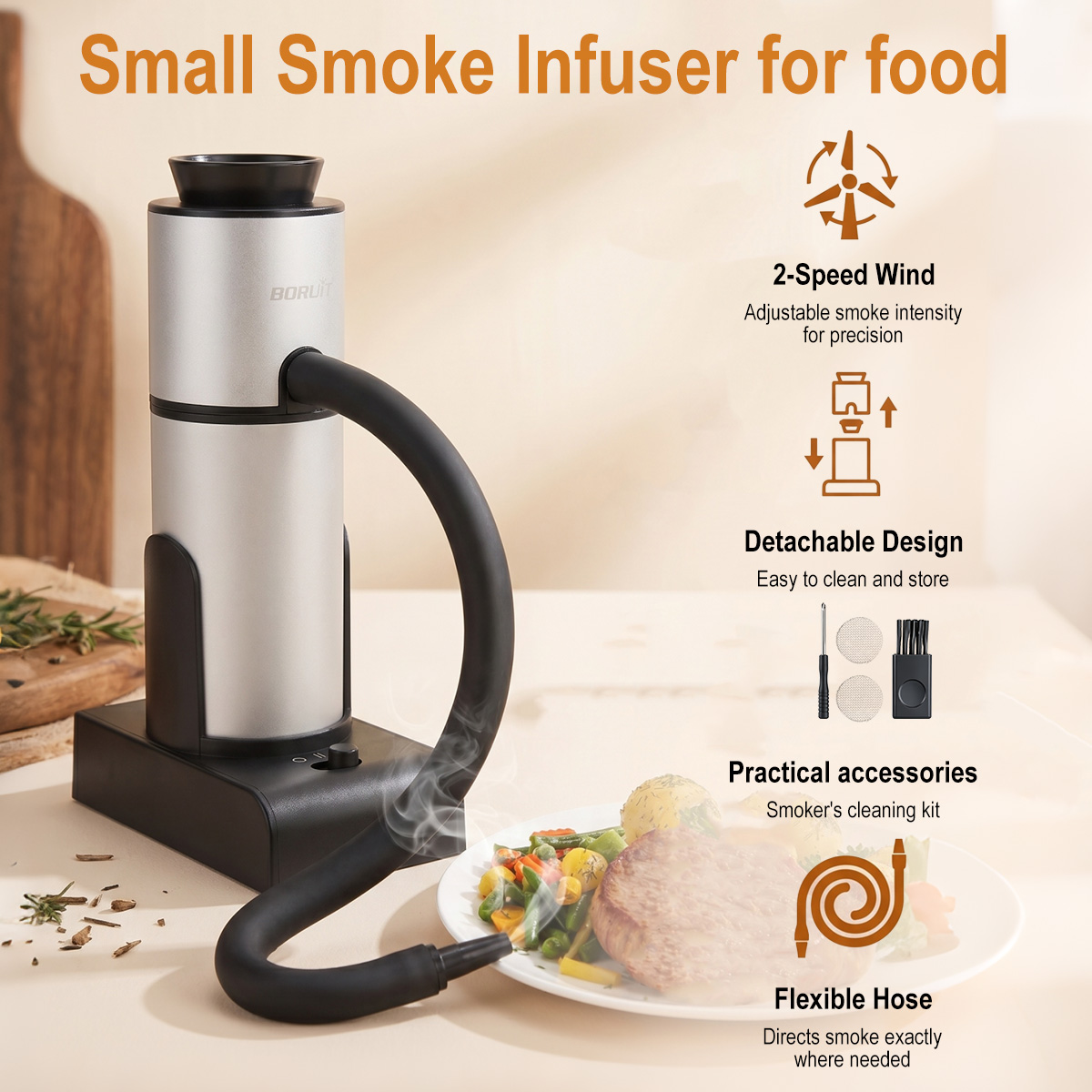 BORUiT SK303 Portable Food Col - Smoking Gun Kit recension och pris