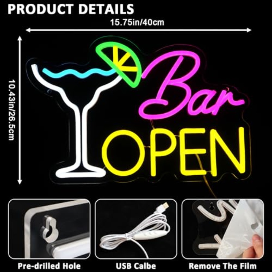 Sign for Business, Neon Open S - Home Bar Signs recension och pris
