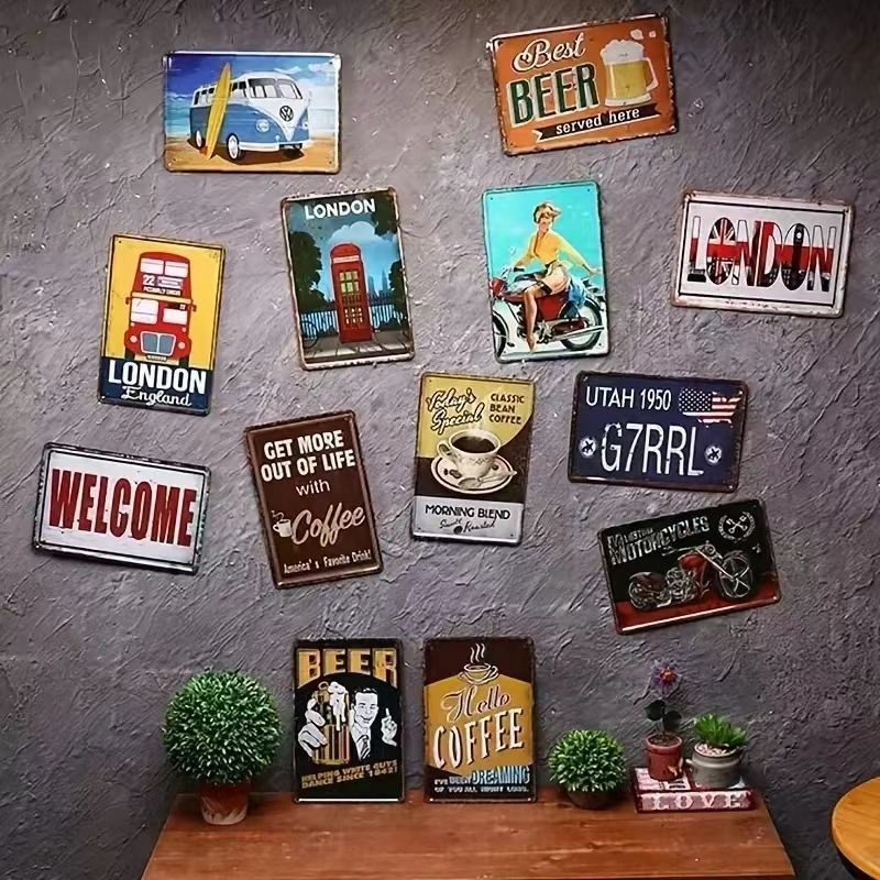 Custom Iron Wall Decor Vintage - Home Bar Word recension och pris