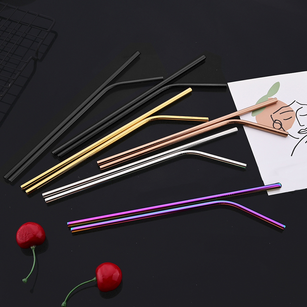 14Pcs Reusable Rose Gold Straw - Home Bar Setup recension och pris