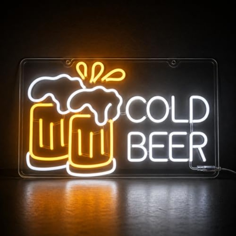 Cold Beer Neon Sign for Busine - Home Bar Signs recension och pris