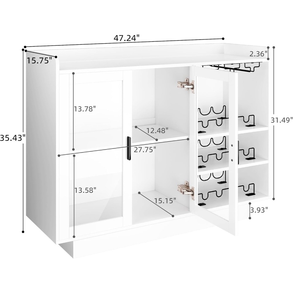 Wine Bar Cabinet with LED Ligh - Home Bar And Cabinet recension och pris
