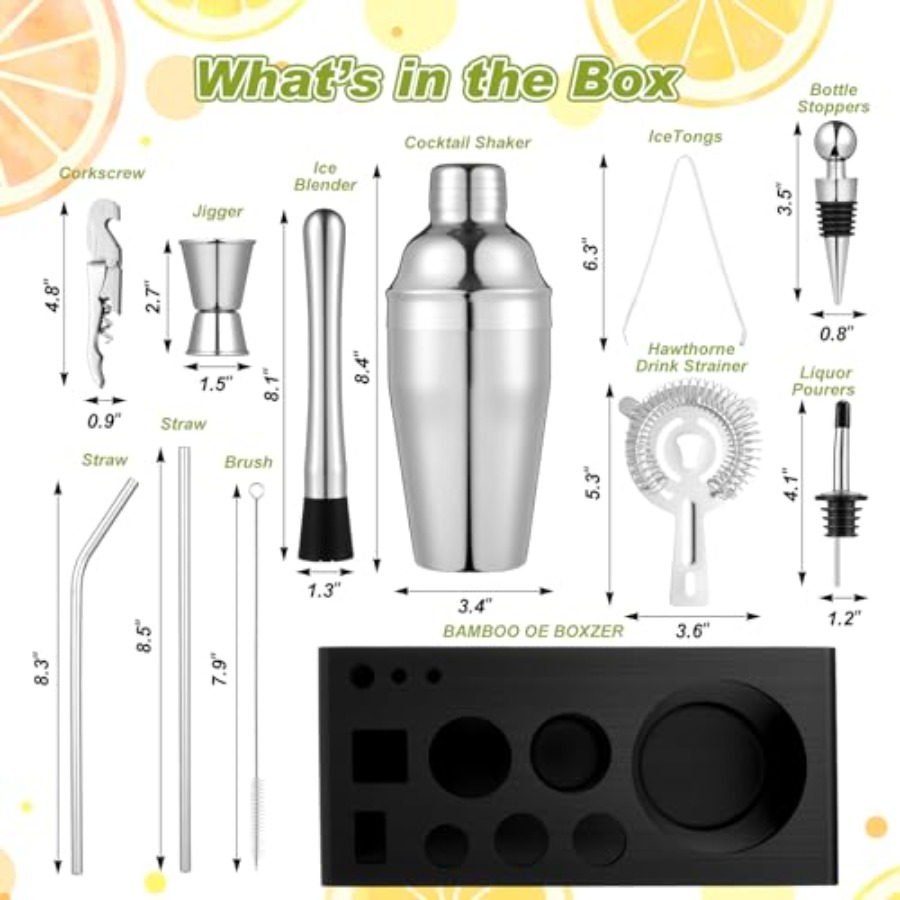23 Pcs Bartender Supplies Kit  - Garnish Tray Set recension och pris