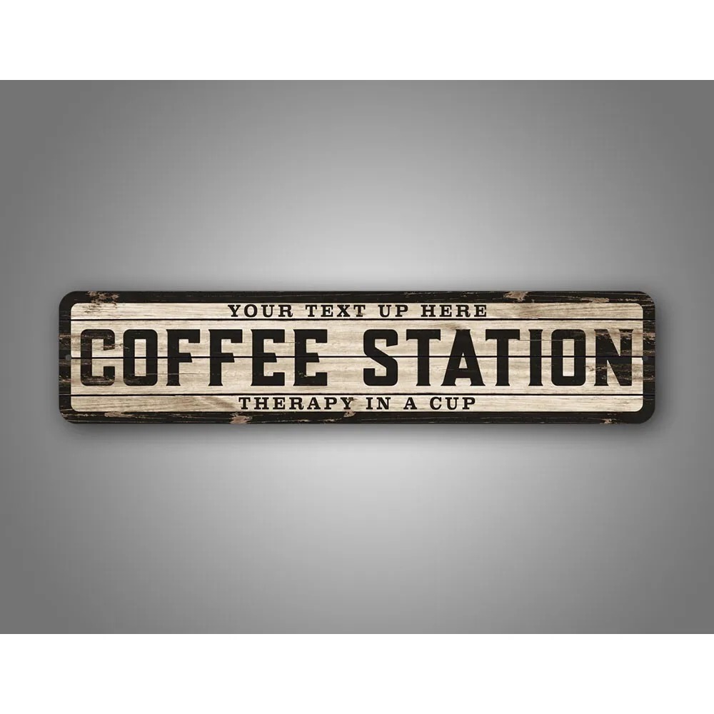 Custom Text Logo Weathered Woo - Home Bar Setup recension och pris