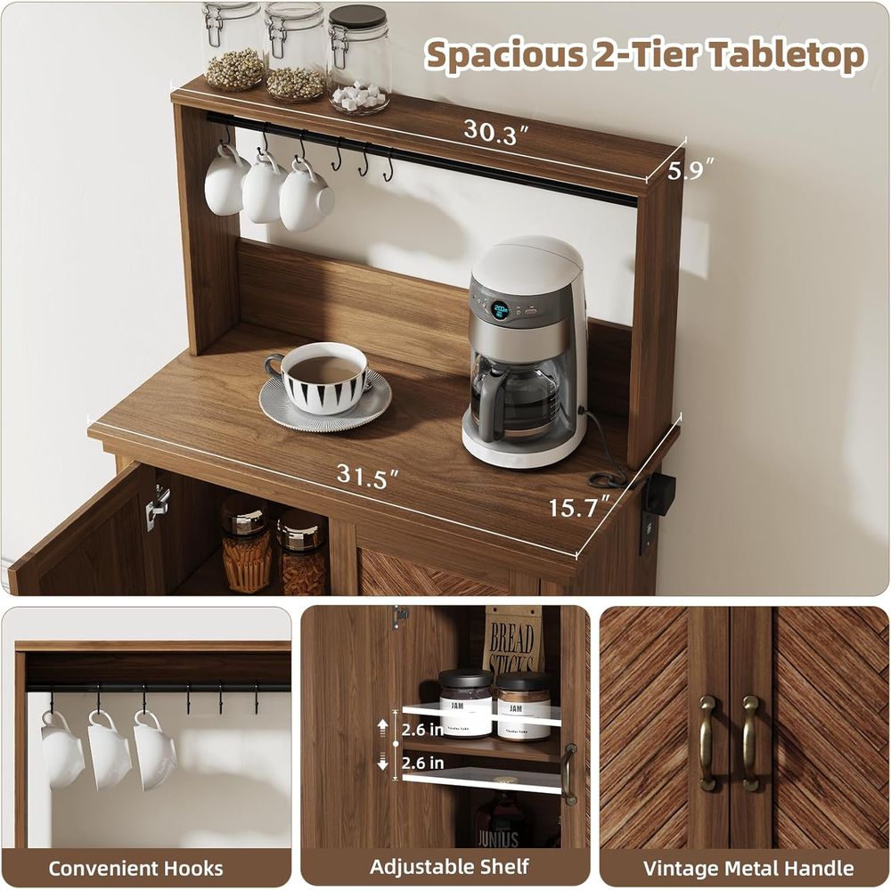 Coffee Bar Cabinet with Storag - Home Bar And Cabinet recension och pris