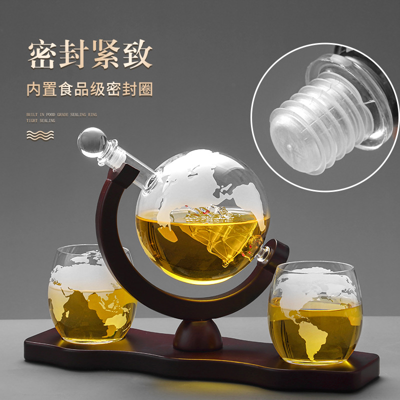 2025 Newest 3PC Glass Globe De - Decanter Globe Set recension och pris