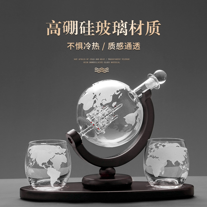 2025 Newest 3PC Glass Globe De - Decanter Globe Set recension och pris