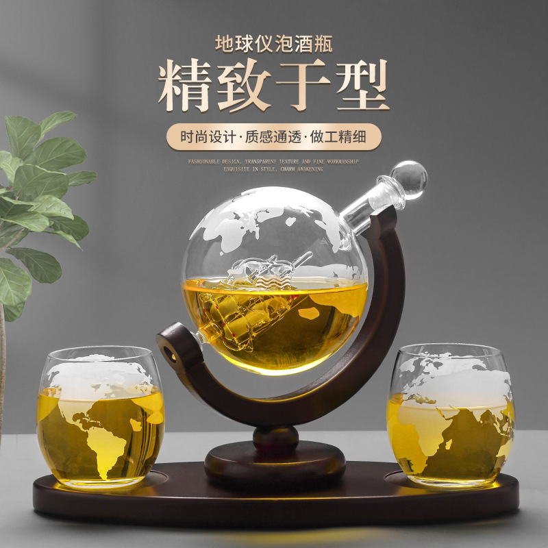2025 Newest 3PC Glass Globe De - Decanter Globe Set recension och pris