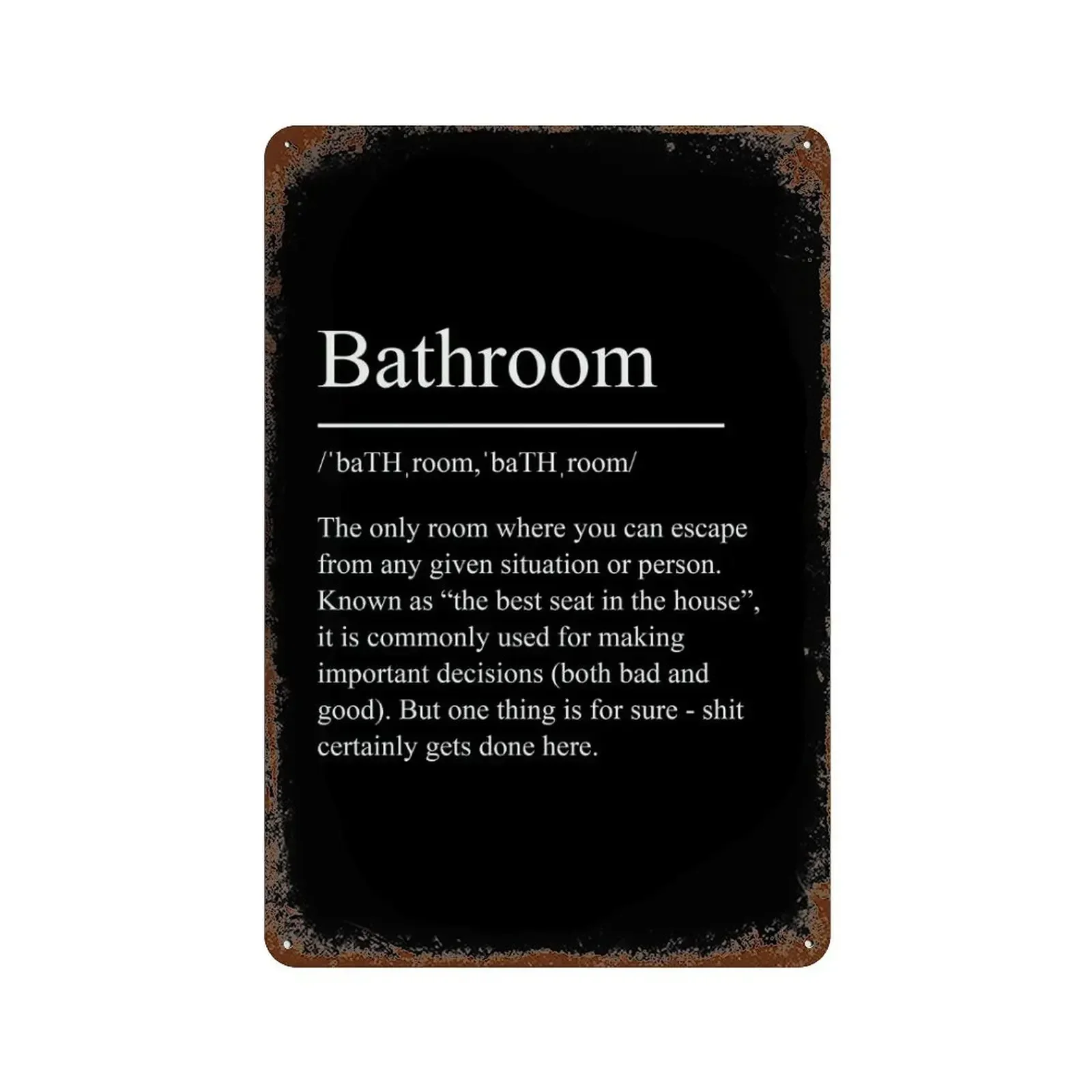2D Flat Metal Sign Vintage Def - Home Bar Word recension och pris