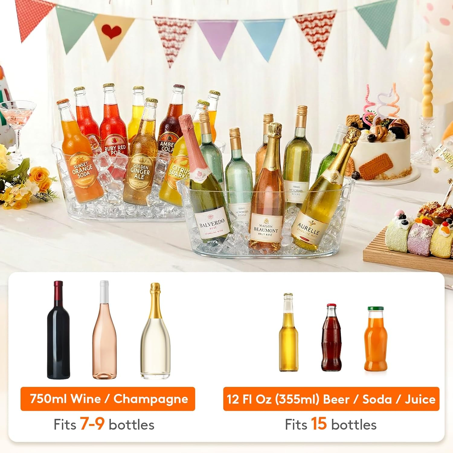 Lifewit 2 Pack 11.5L Clear Pla - Home Bar Accessories recension och pris