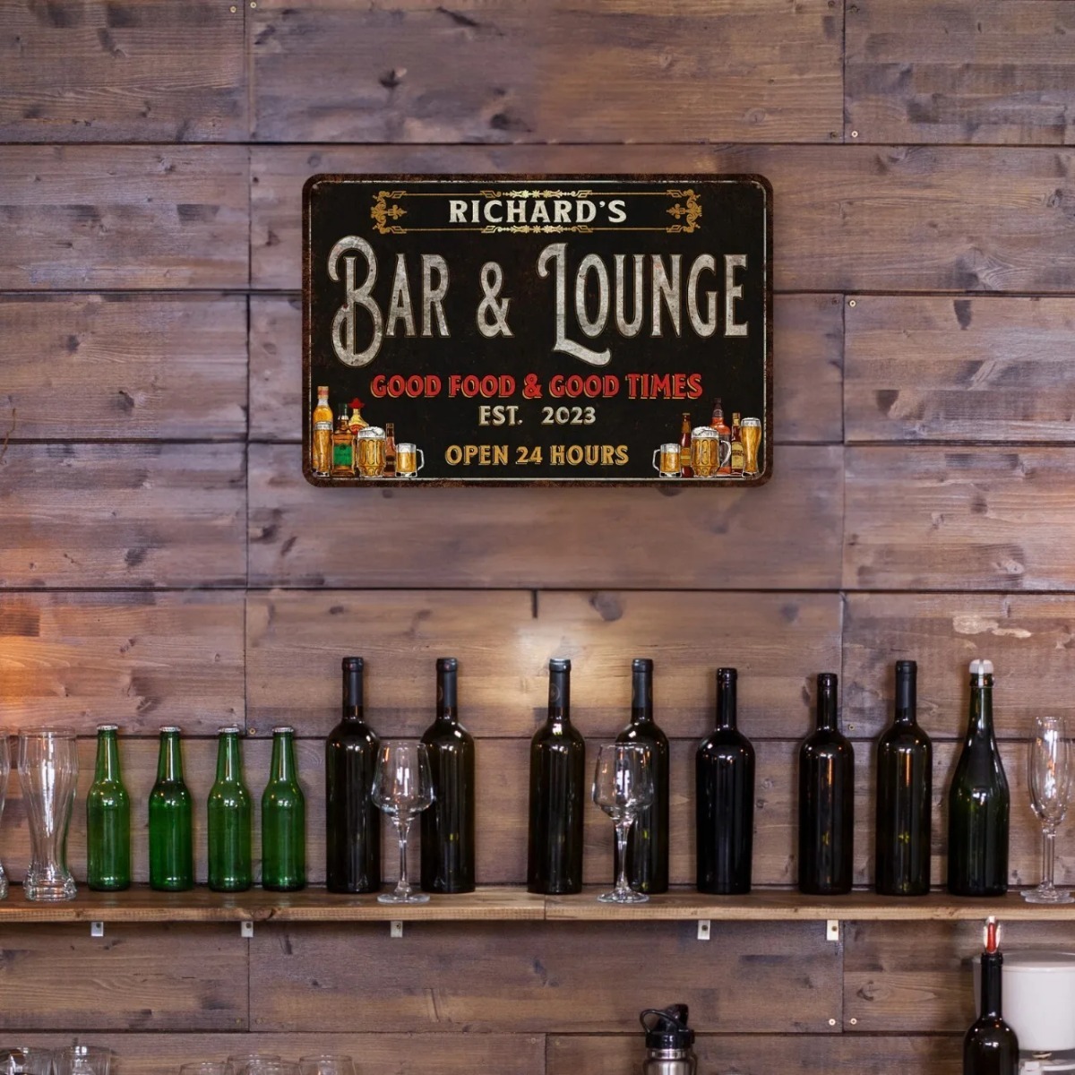 Custom Bar & Lounge Sign Bar a - Home Bar Lounge recension och pris