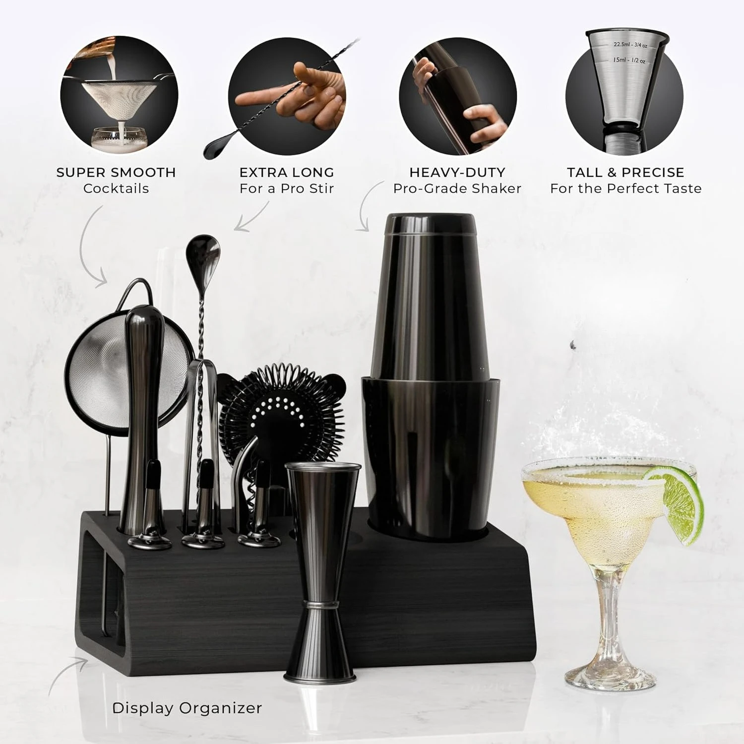 14Pcs Cocktail Shaker Set 28oz - Boston Shaker Set recension och pris