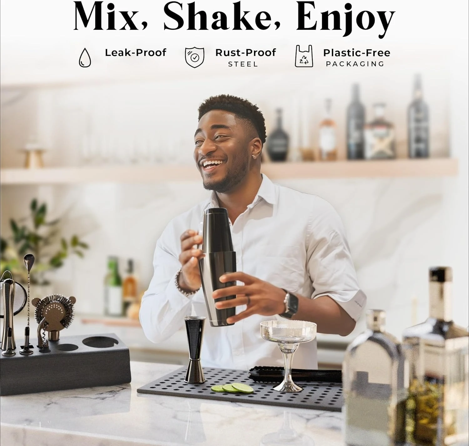14Pcs Cocktail Shaker Set 28oz - Boston Shaker Set recension och pris