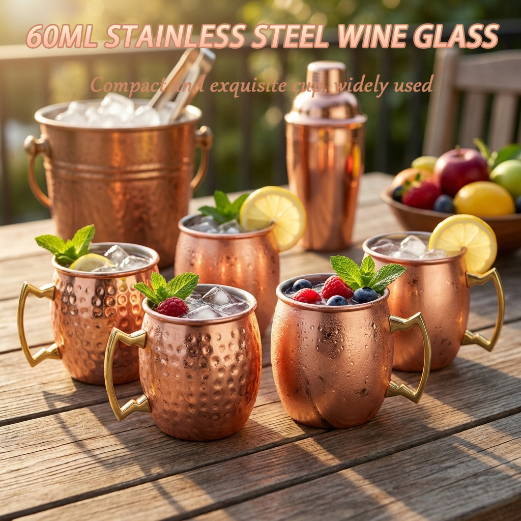 4Pcs 6Pcs 60ml Stainless Steel - Mule Copper Mug recension och pris