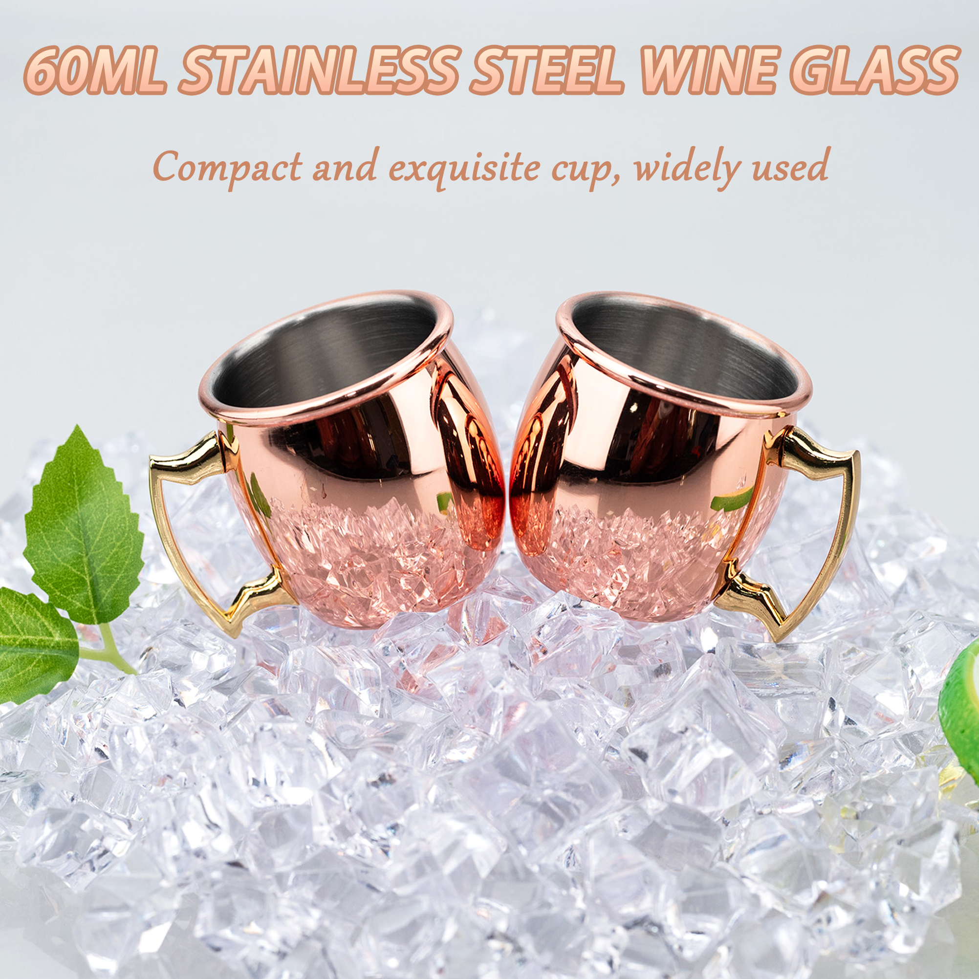 4Pcs 6Pcs 60ml Stainless Steel - Mule Copper Mug recension och pris