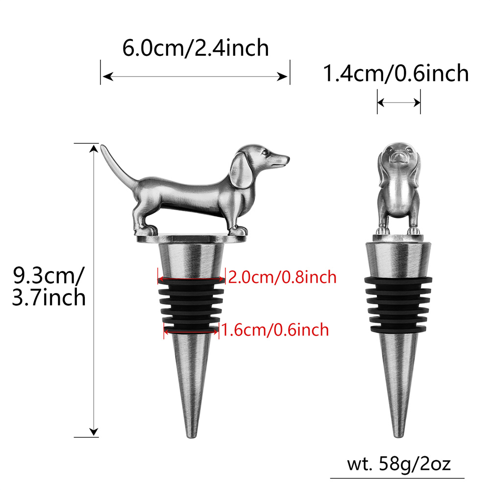 Wine Bottle Stopper Dachshund  - Wine Preservation Pump recension och pris