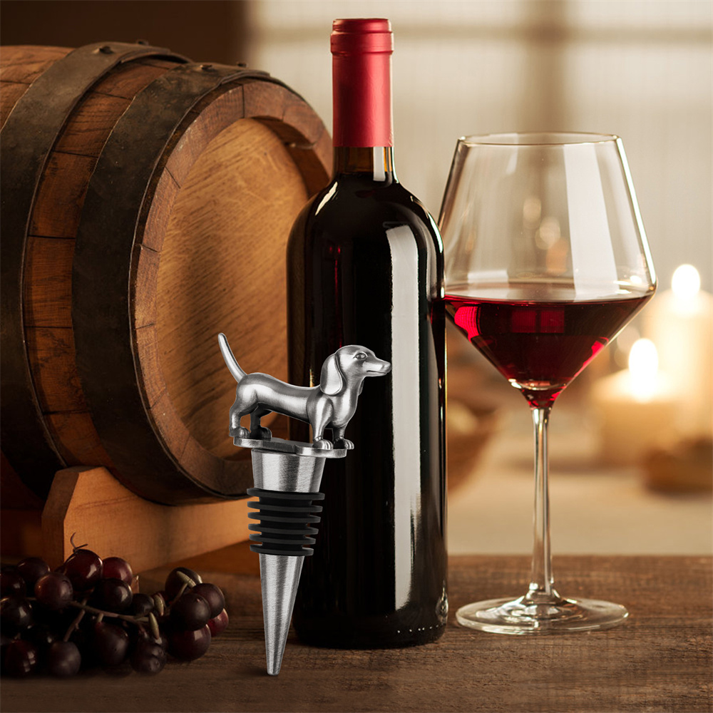 Wine Bottle Stopper Dachshund  - Wine Preservation Pump recension och pris