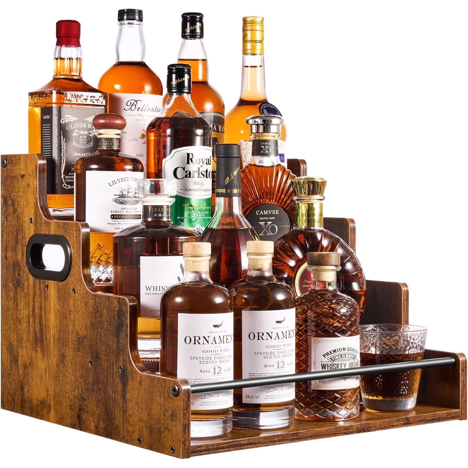 Liquor Bottle Display Shelf, C - Home Bar And Cabinet recension och pris