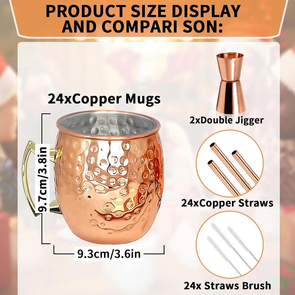 Moscow Mule Copper Mugs- Set o - Mule Copper Mug recension och pris