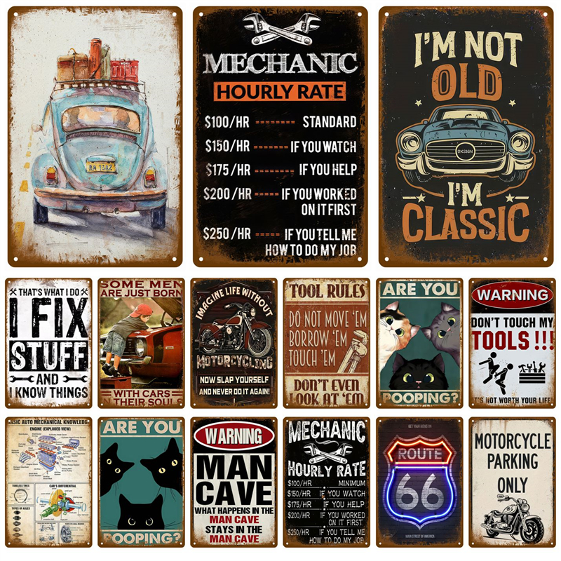 Vintage Metal Plate Tin Sign P - Home Bar Accessories recension och pris