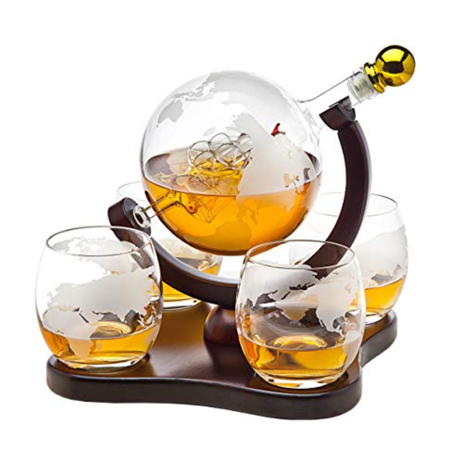 Whiskey Decanter Globe Set wit - Decanter Globe Set recension och pris