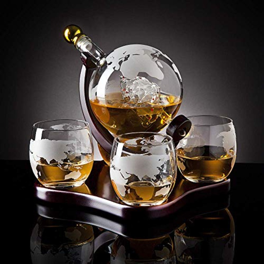 Whiskey Decanter Globe Set wit - Decanter Globe Set recension och pris