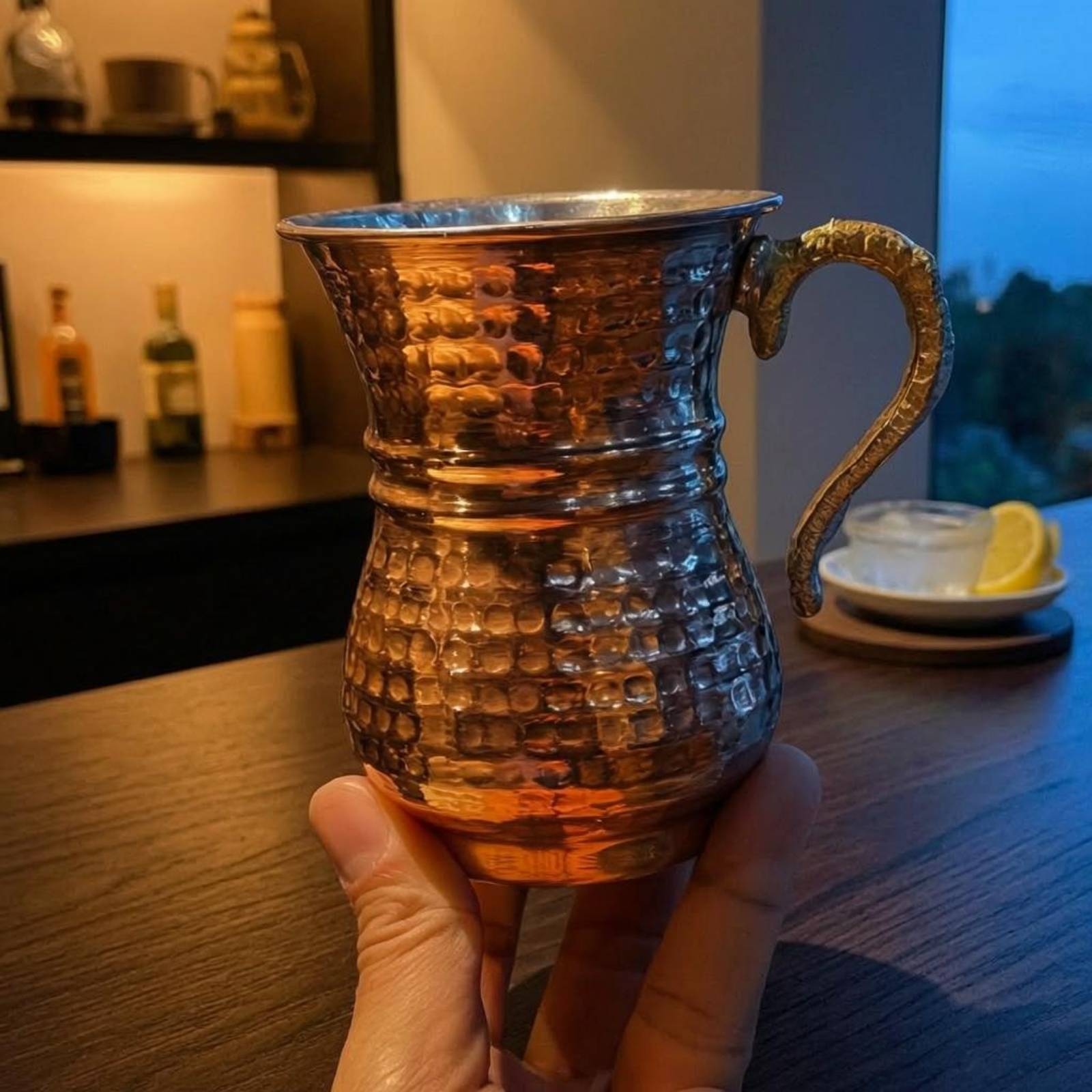 Metal Cup with Handle Flared R - Mule Copper Mug recension och pris