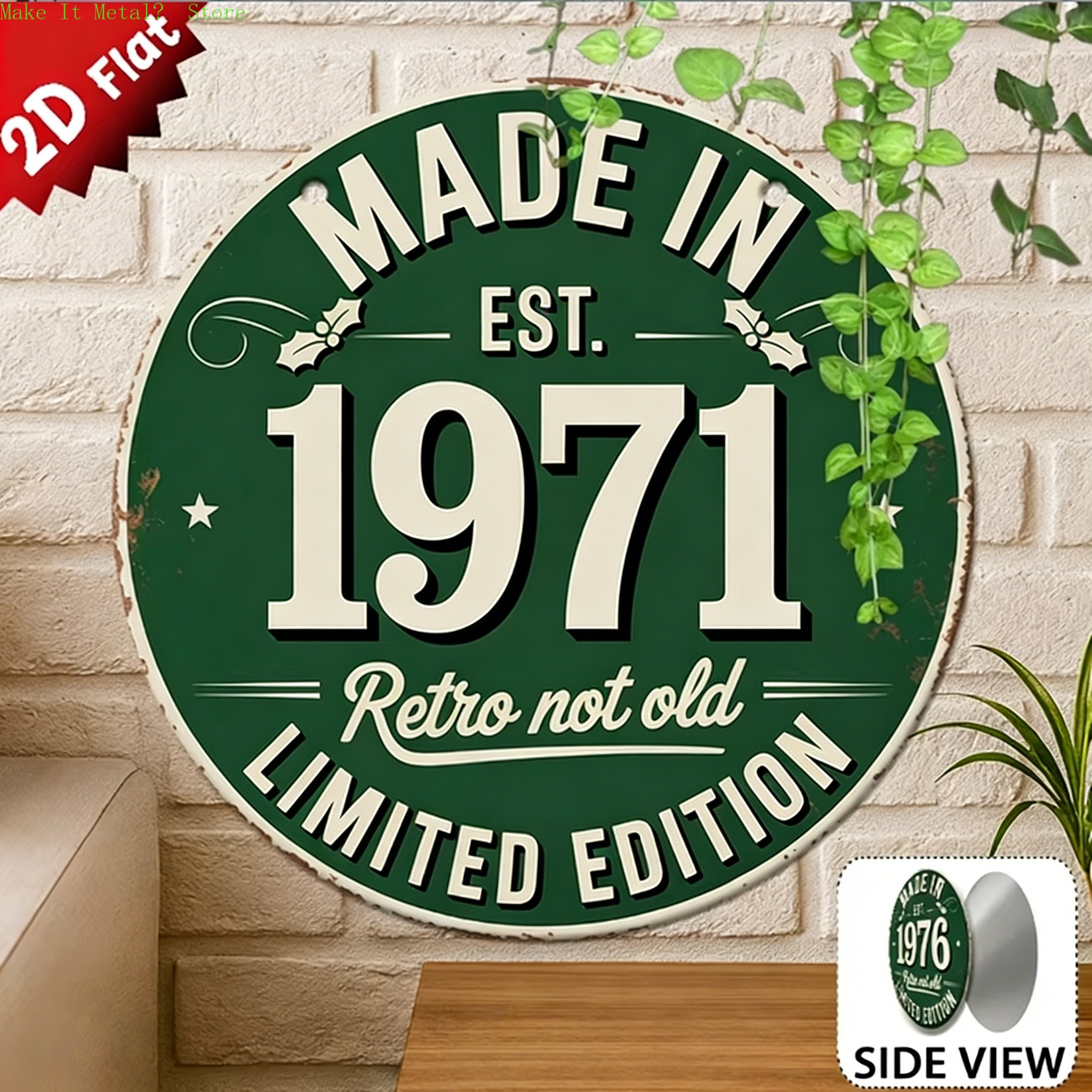 Made in 1976 Retro Not Old 2D  - Home Bar Accessories recension och pris